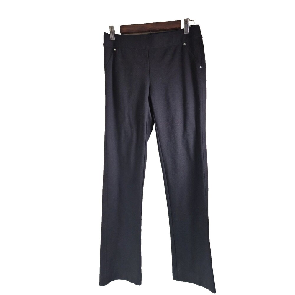 Skye's The Limit Women's Size 4 Black Pants Pull On Stretch Ankle Zipper Pockets